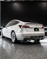 Tesla Model 3 Carbon Fiber V Style Diffuser